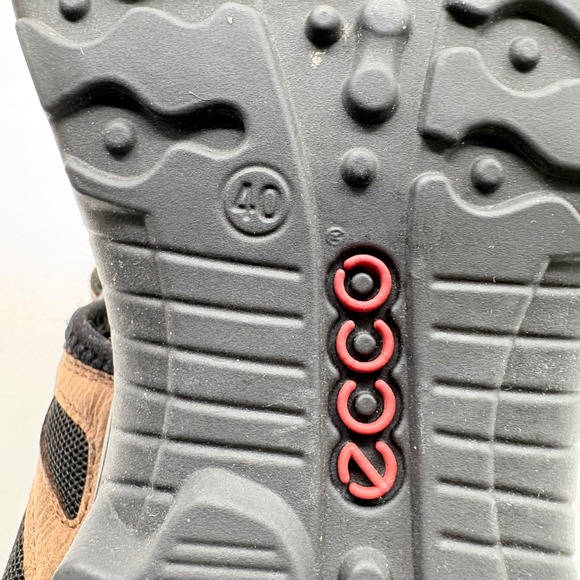 ECCO Yucatan Womens Brown Black Nubuck Leather Sport Hiking Sandals Size 40 - Picture 8 of 9